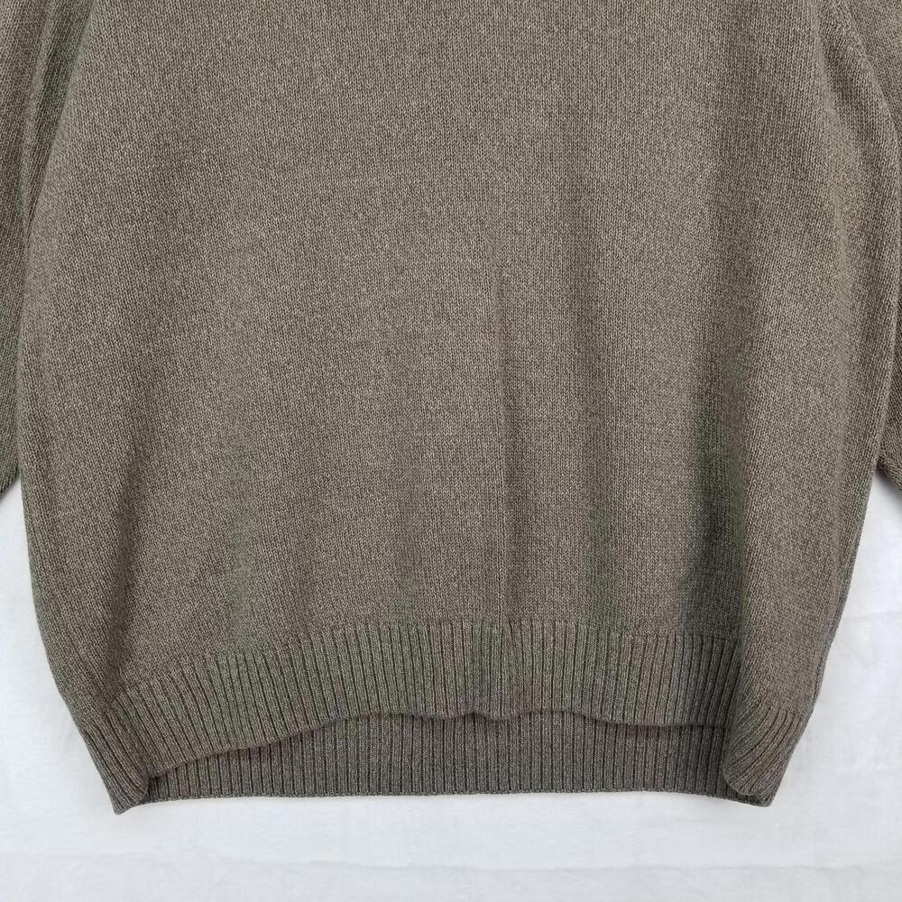 Columbia 1/4 Zip Pullover Sweater Mens XXL Taupe Brown Navy Blue - Picture 5 of 10